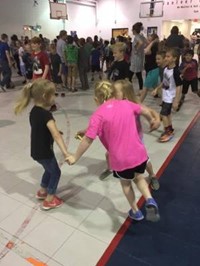 Dance for those with perfect attendance during testing 2019