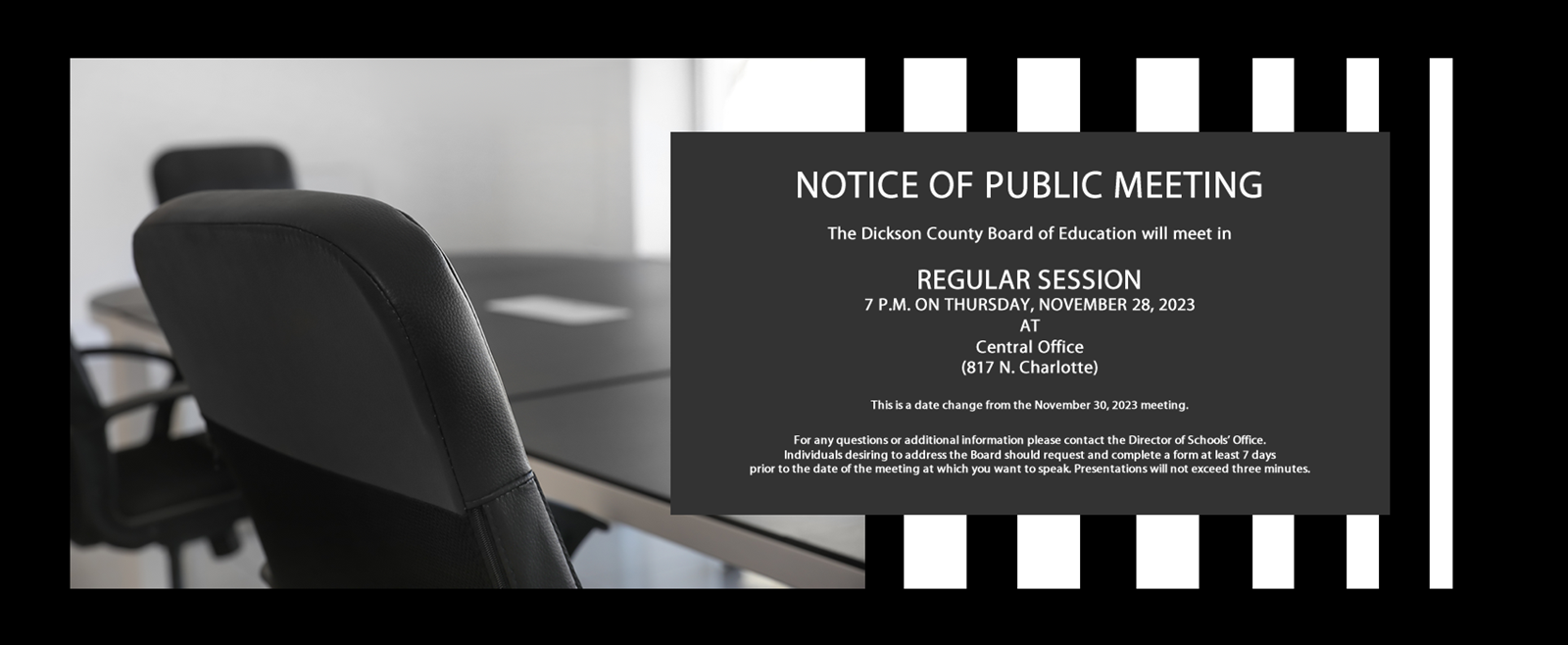 November Board of Education Meeting