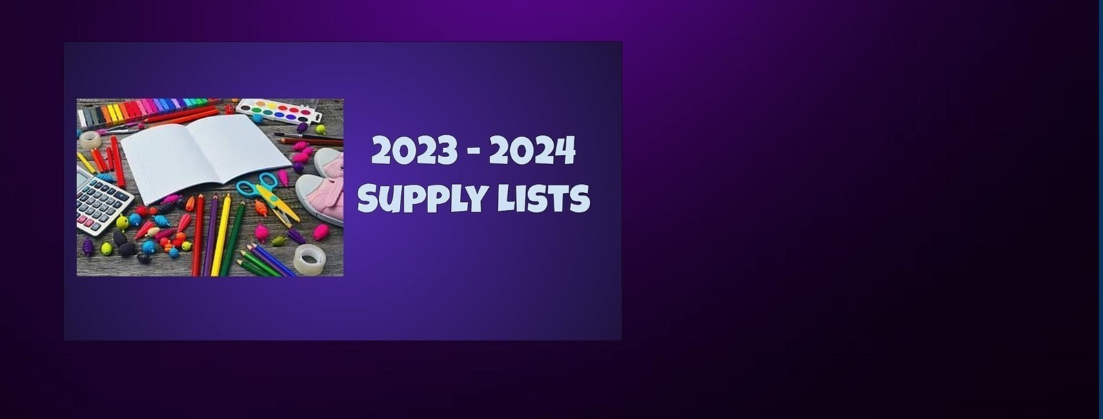 School Supply List