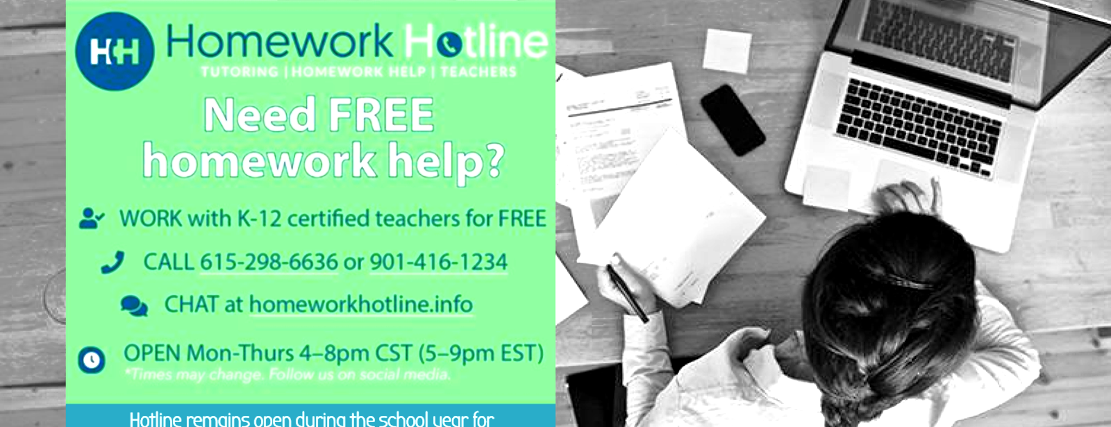 Homework Hotline helps students achieve and thrive - one assignment at a time. 