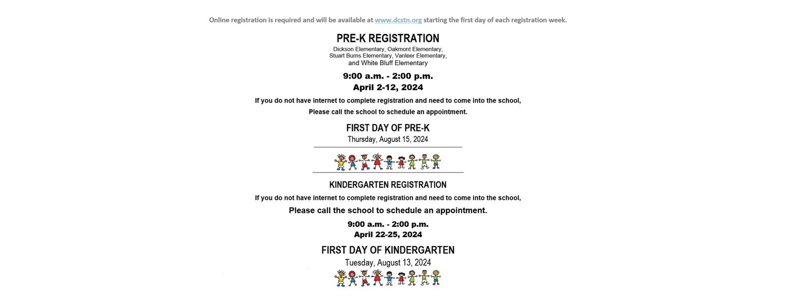 Pre-K Registration is April 2-12, 2024